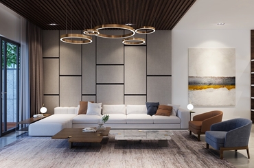 Những ý tưởng phòng khách hiện đại sử dụng gỗ để tạo không gian ấm cúng