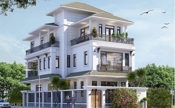 Tư vấn thiết kế biệt thự 5 phòng ngủ hiện đại
