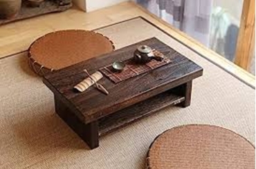 Bàn trà gỗ ngồi bệt: Khi đơn giản trở thành sự tinh tế