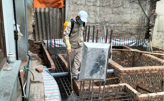 Dịch vụ phòng mối nền móng nhà khu vực Long Biên