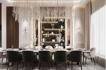 Khám Phá Sự Sang Trọng của Bàn Ăn Tân Cổ Điển Cho Phòng Ăn Của Bạn