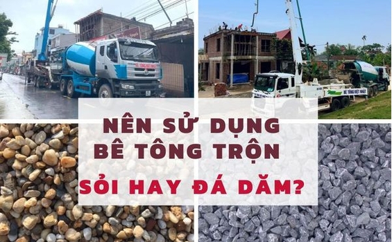 Nên dùng bê tông sỏi hay bê tông đá răm để thi công?