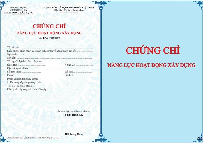 chứng chỉ năng lực thi công xây dựng công trình