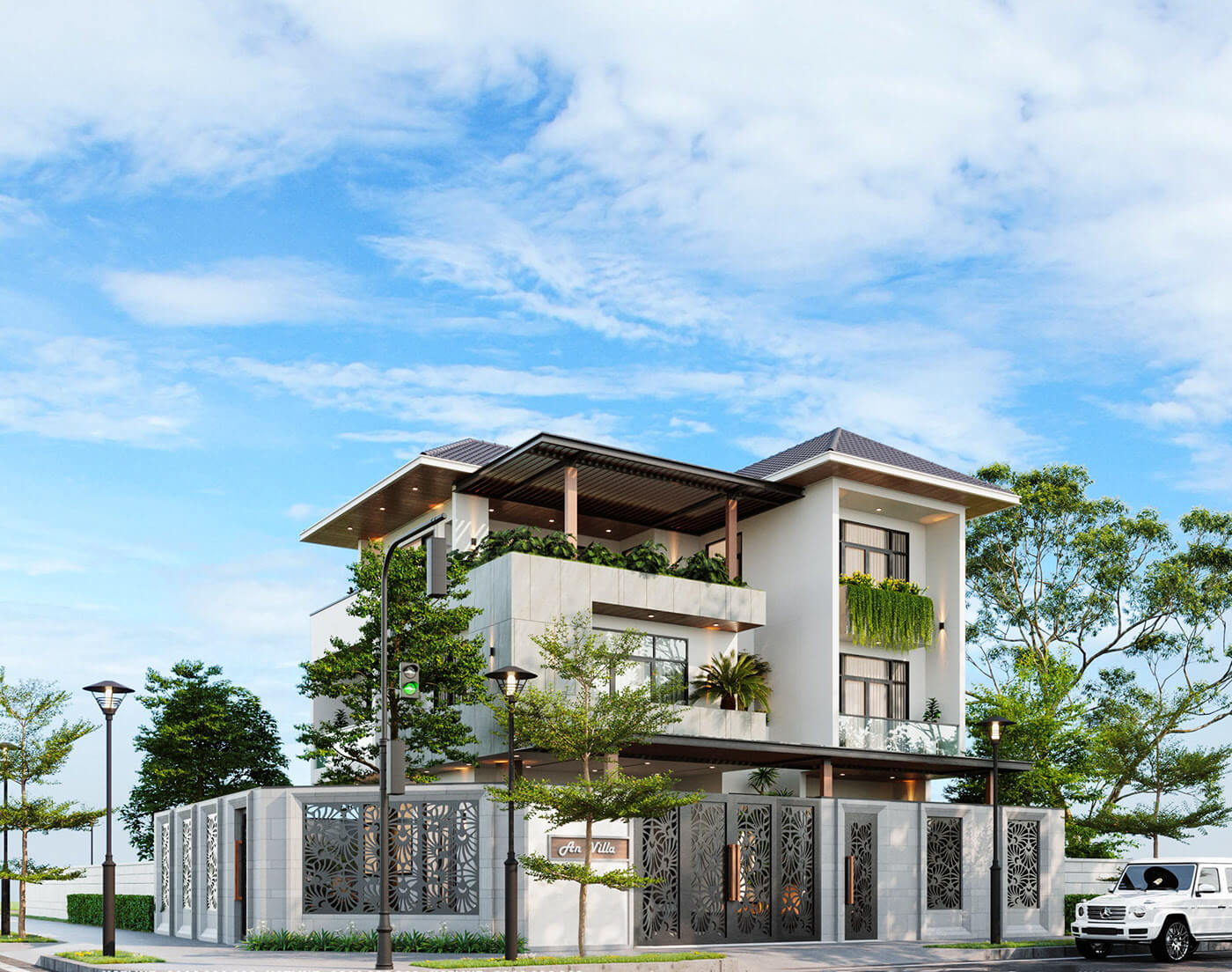 mẫu nhà biệt thự đẹp hiện đại
