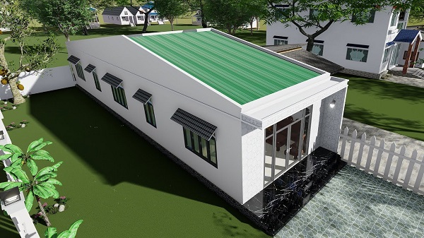 chi phí xây nhà cấp 4 mái tôn 80m2