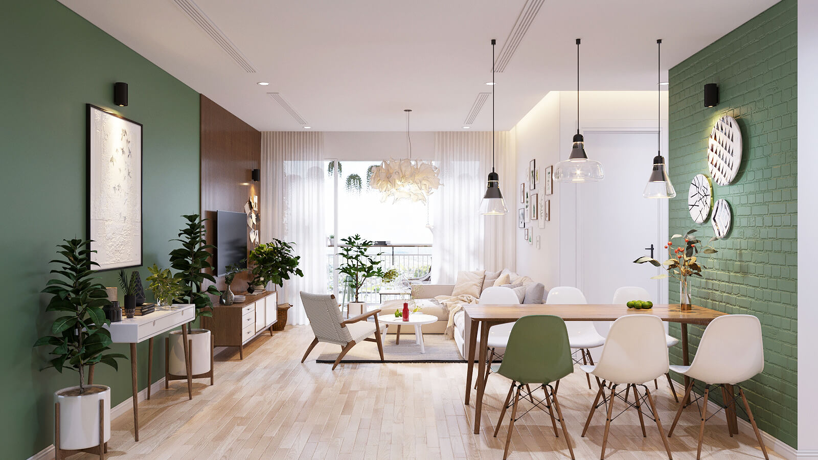 thiết kế nhà chung cư 2 phòng ngủ