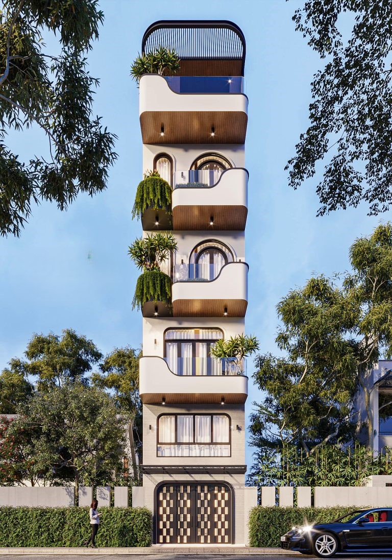 chi phí xây nhà 6 tầng 100m2