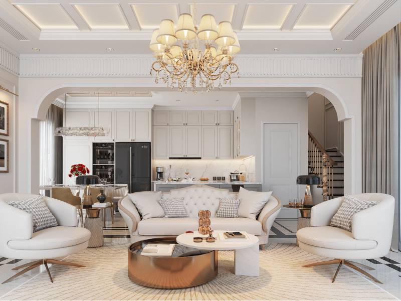 thiết kế nội thất tân cổ điển