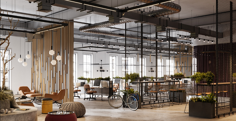 thiết kế nội thất industrial