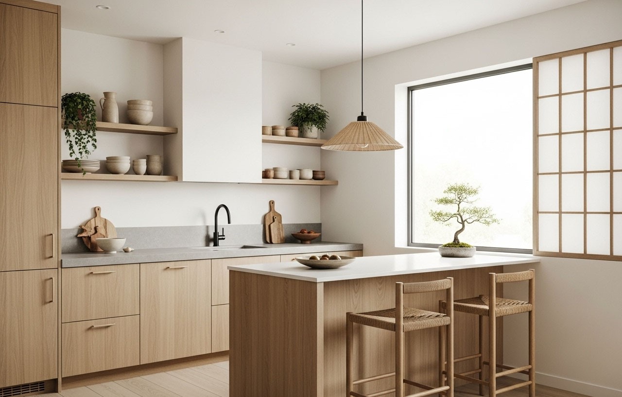 thiết kế nội thất japandi