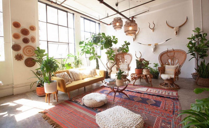 thiết kế nội thất bohemian