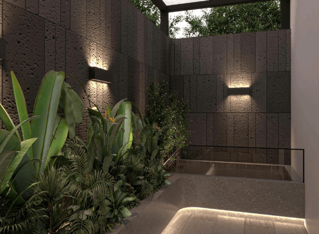 thiết kế mặt sau biệt thự vin global gate cổ loa