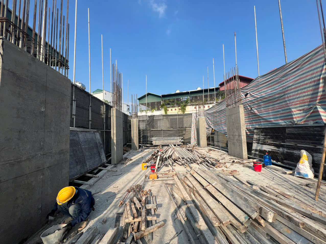 thi công cột dầm sàn