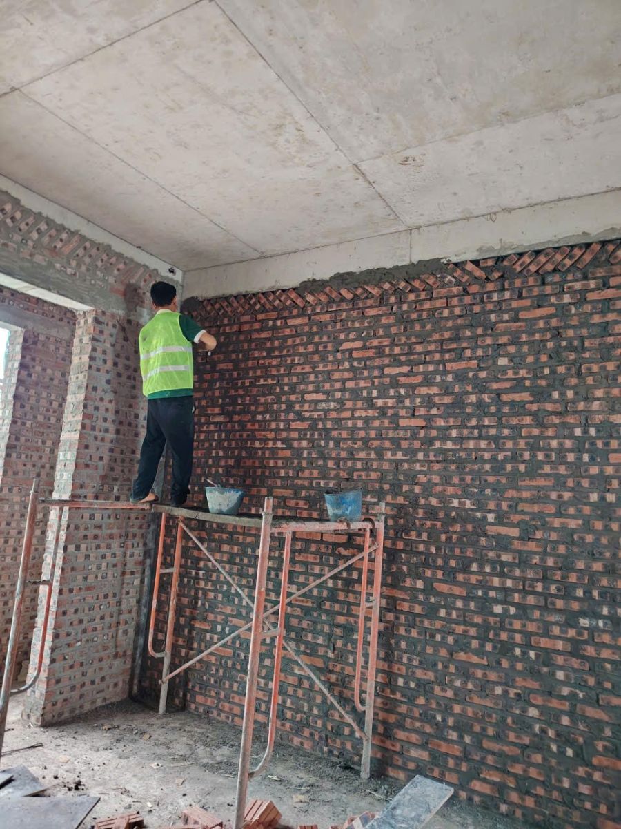 thi công xây tường nhà dân dụng