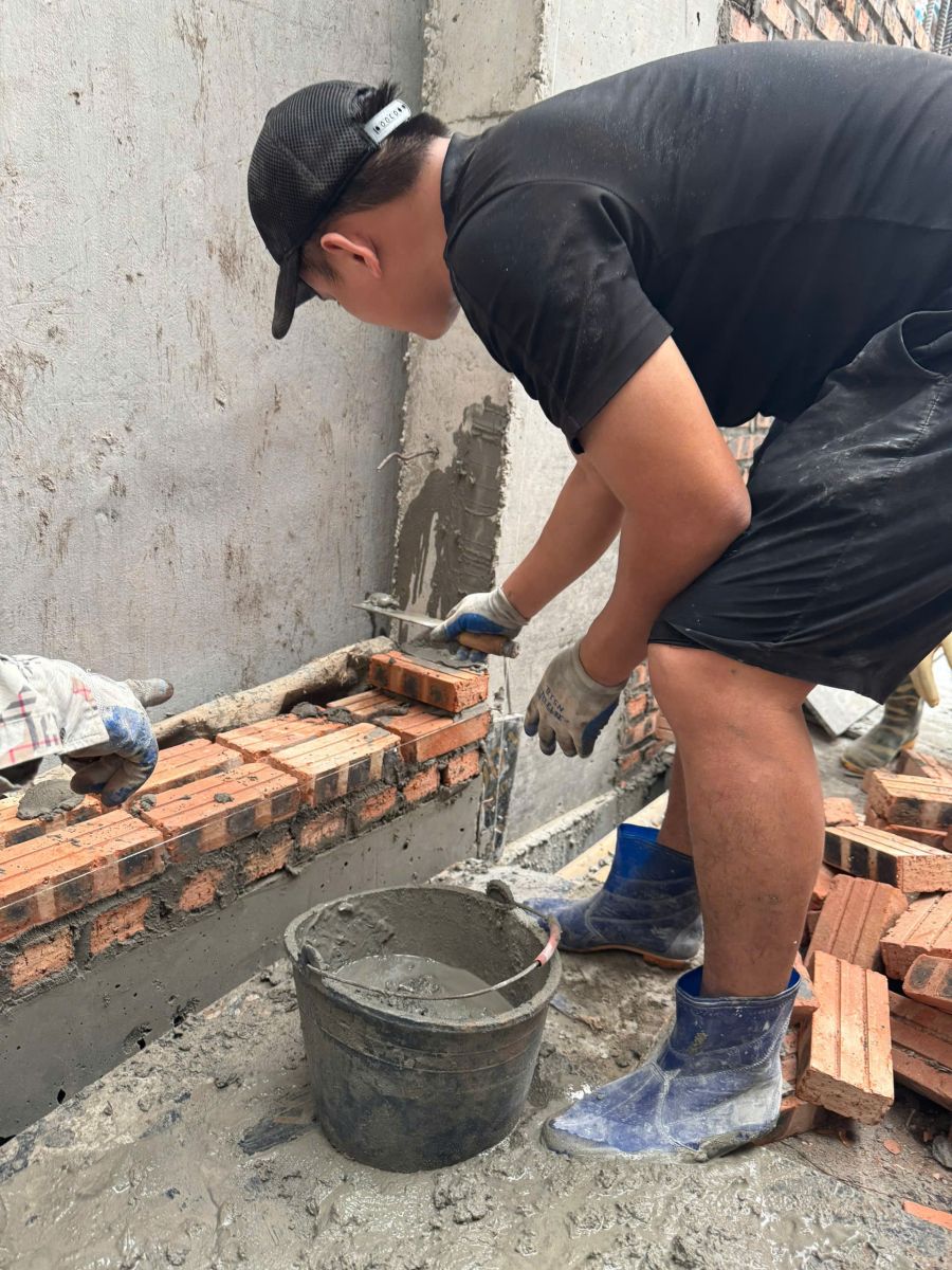 thi công xây tường nhà dân dụng